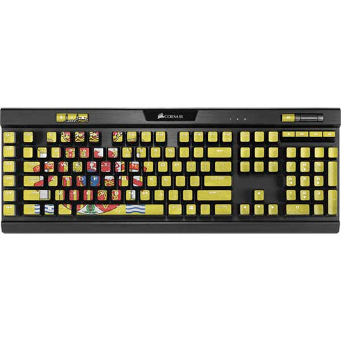 Spain Flag Distressed K95 RGB PLATINUM Mechanical Gaming Keyboard Skin